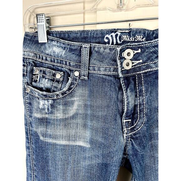 Miss Me Mid Rise Stretch Cropped Capri Jeans-Size 27 - Picture 4 of 6